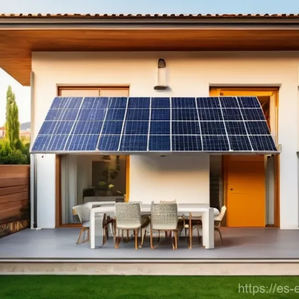 스마트 그리드 기술 - **Prompt: The Empowered "Prosumer" Home in a Mediterranean Climate**
A bright, optimistic, eye-l...