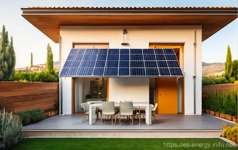 스마트 그리드 기술 - **Prompt: The Empowered "Prosumer" Home in a Mediterranean Climate**
A bright, optimistic, eye-l...